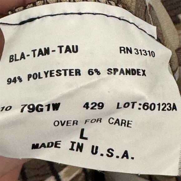 NWT BCX Beaded Halter Top L Brown Black Abstract Print Ruffle Hem Y2K USA Made - Picture 7 of 7